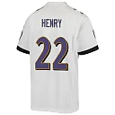 Zennovawear Derrick Henry 22 Baltimore Ravens Game YOUTH Jersey - White