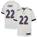Zennovawear Derrick Henry 22 Baltimore Ravens Game YOUTH Jersey - White