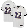 Zennovawear Derrick Henry 22 Baltimore Ravens Game YOUTH Jersey - White