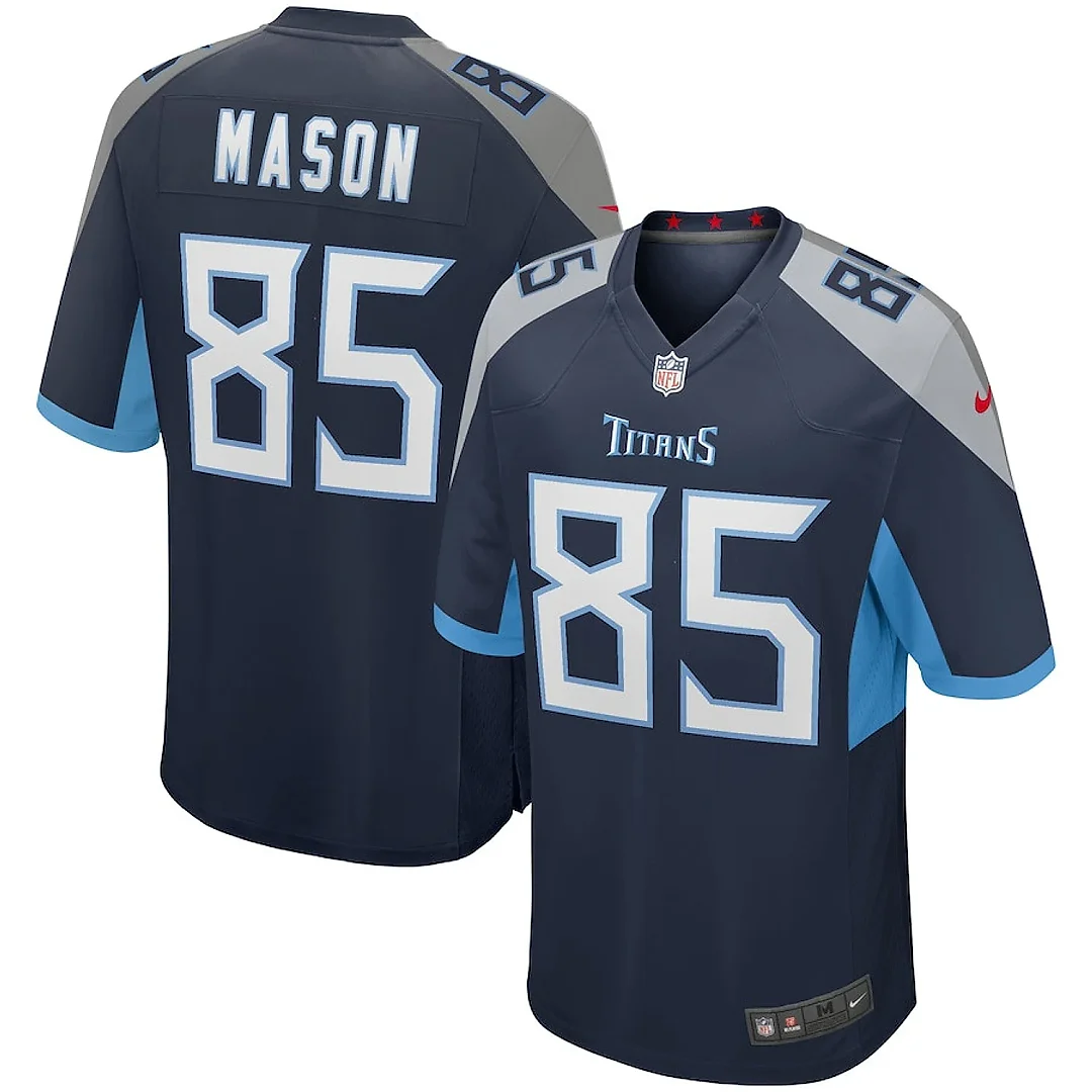 Zennovawear Derrick Mason 85 Tennessee Titans Men Game Retired Jersey - Navy