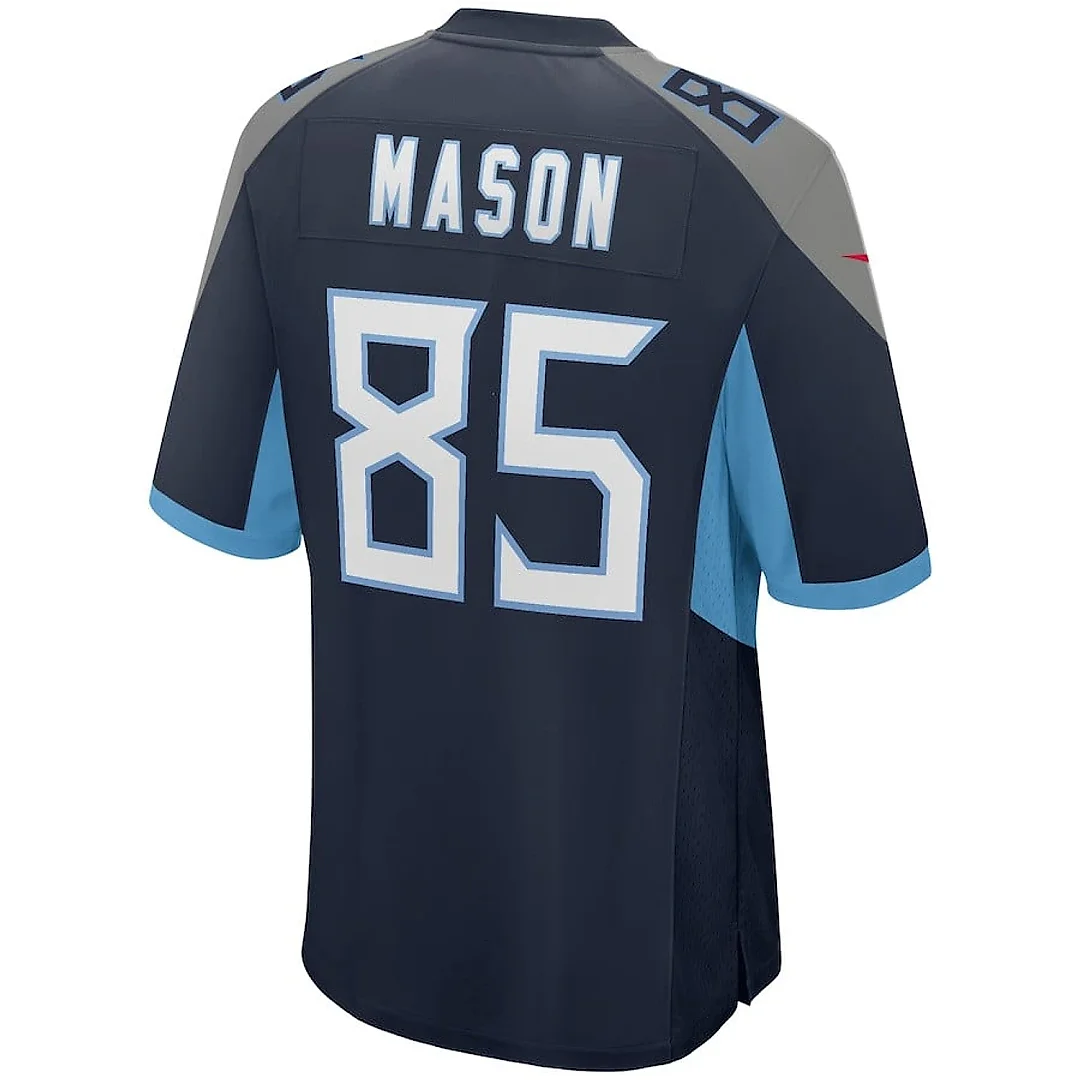 Zennovawear Derrick Mason 85 Tennessee Titans Men Game Retired Jersey - Navy
