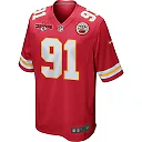 Zennovawear Derrick Nnadi 91 Kansas City Chiefs AFC Champions Patch Game Men Jersey - Red