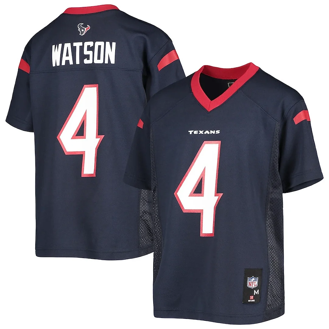 Zennovawear Deshaun Watson 4 Houston Texans YOUTH Jersey - Navy