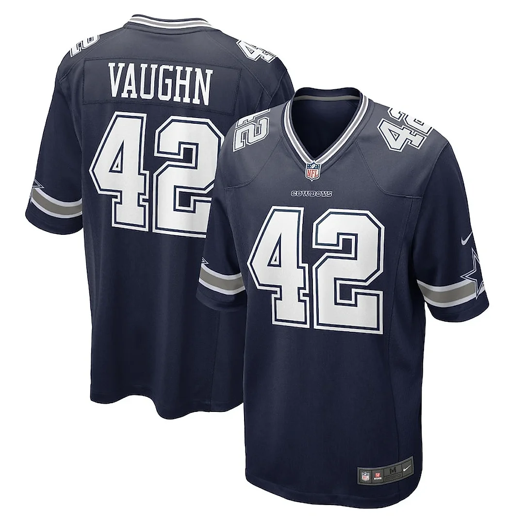 Zennovawear Deuce Vaughn 42 Dallas Cowboys Game Men Jersey - Navy