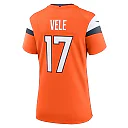 Zennovawear Devaughn Vele 17 Denver Broncos Women Team Game Jersey - Orange
