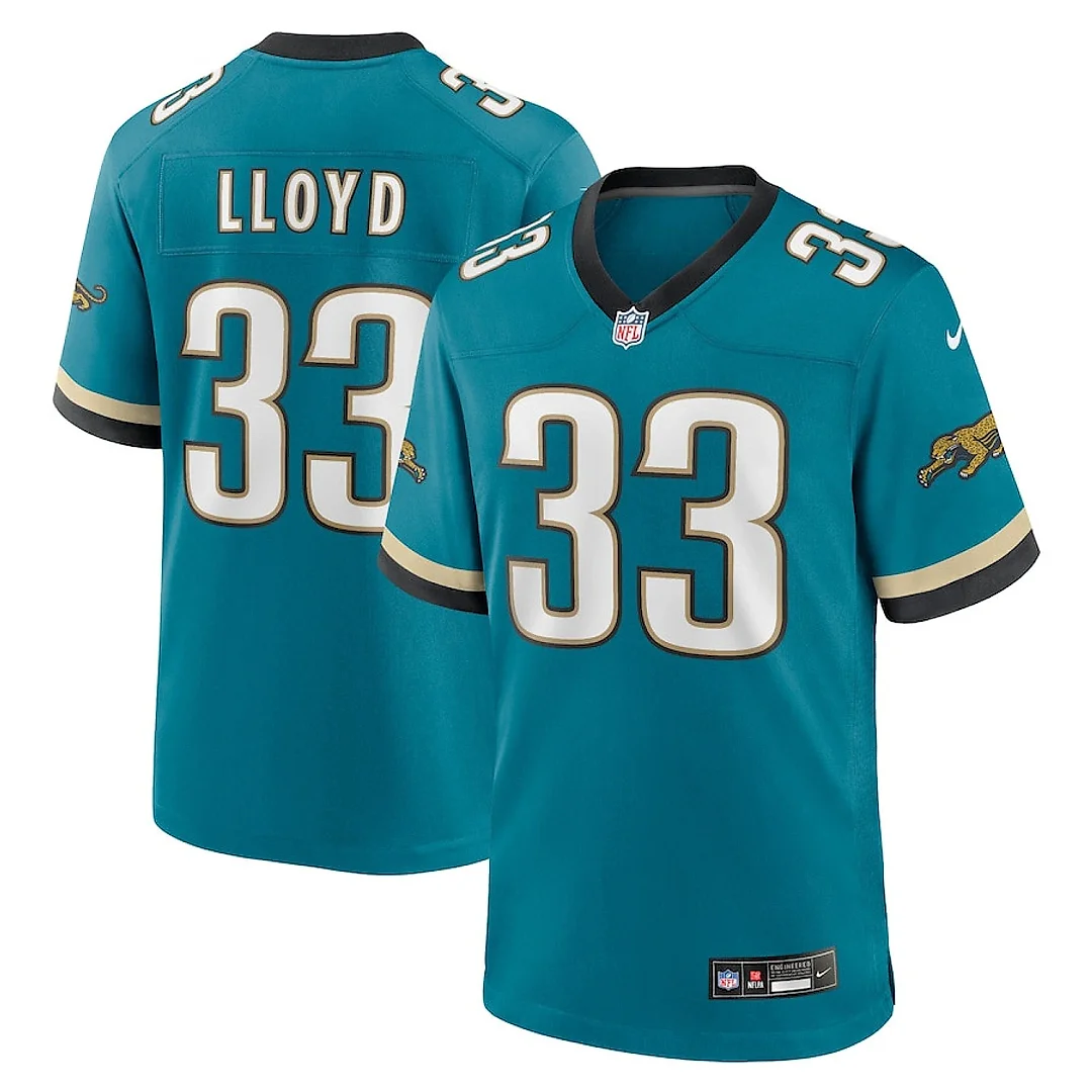 Zennovawear Devin Lloyd 33 Jacksonville Jaguars Prowler Throwback Player Game Men Jersey - Teal