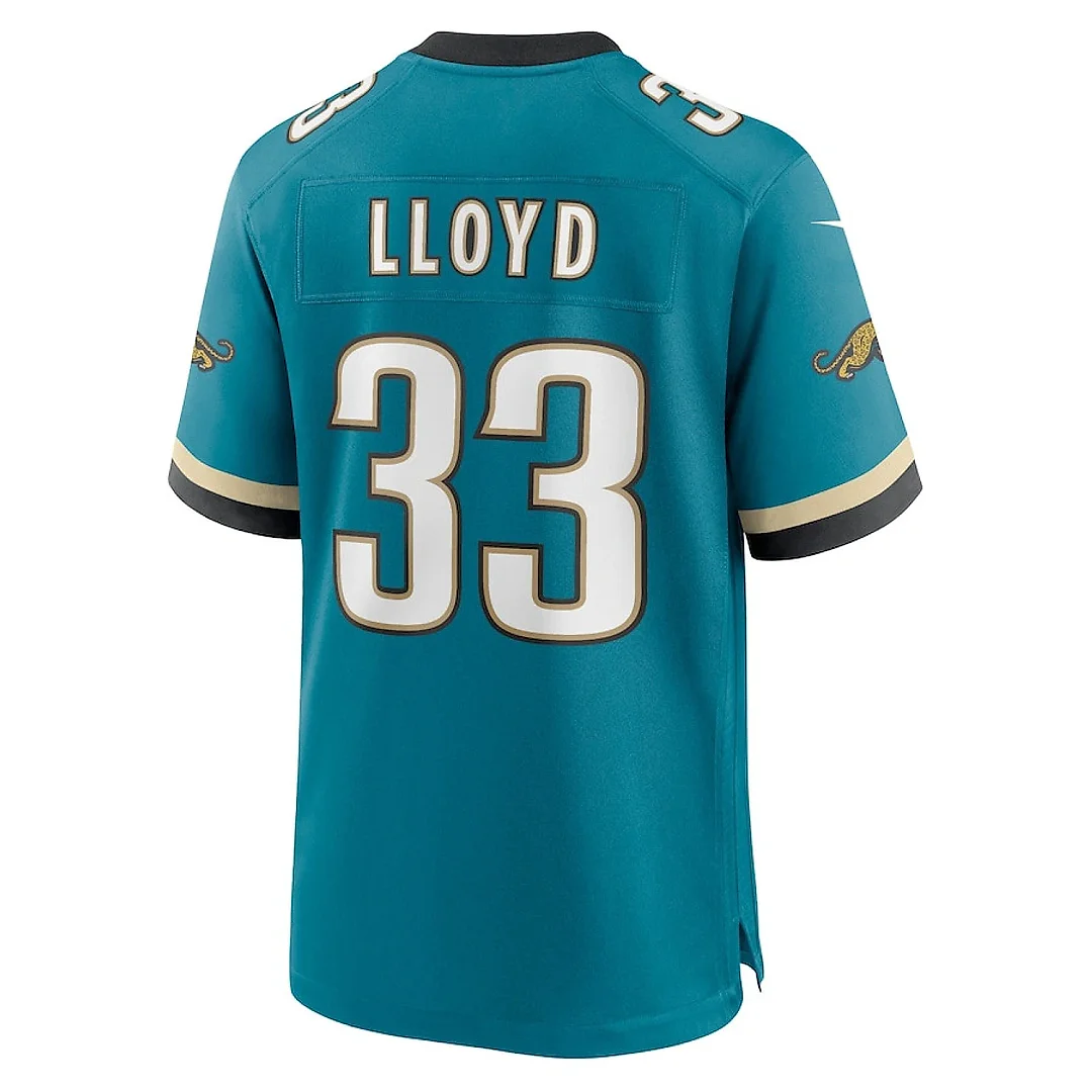 Zennovawear Devin Lloyd 33 Jacksonville Jaguars Prowler Throwback Player Game Men Jersey - Teal