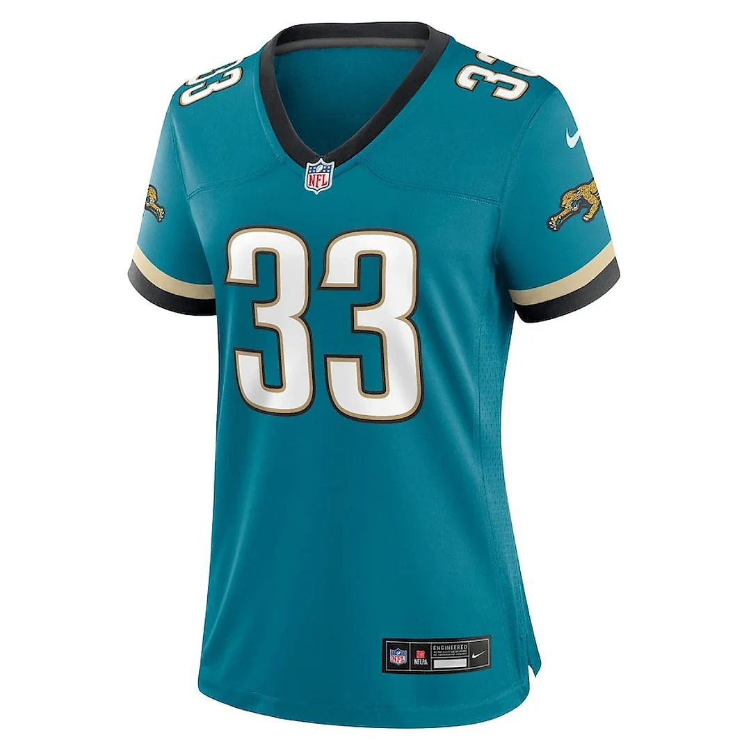 Zennovawear Devin Lloyd 33 Jacksonville Jaguars Women's Prowler Throwback Game Jersey - Teal