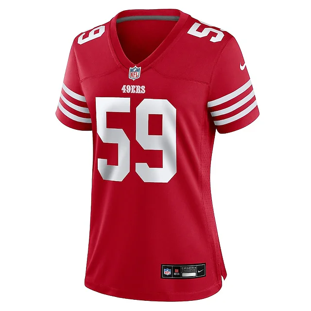 Zennovawear De'Vondre Campbell 59 San Francisco 49ers Women's Game Jersey - Scarlet