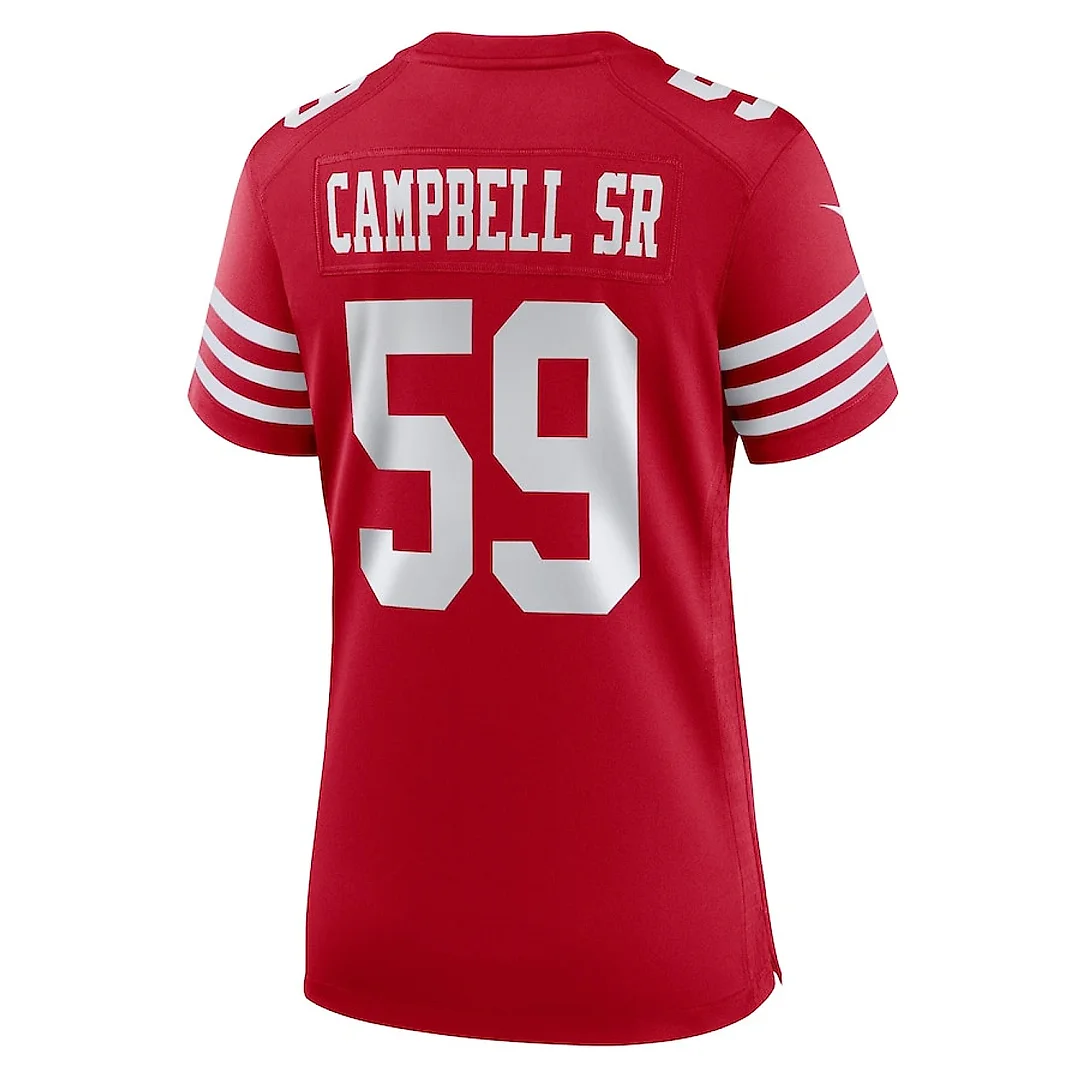 Zennovawear De'Vondre Campbell 59 San Francisco 49ers Women's Game Jersey - Scarlet