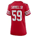 Zennovawear De'Vondre Campbell 59 San Francisco 49ers Women's Game Jersey - Scarlet