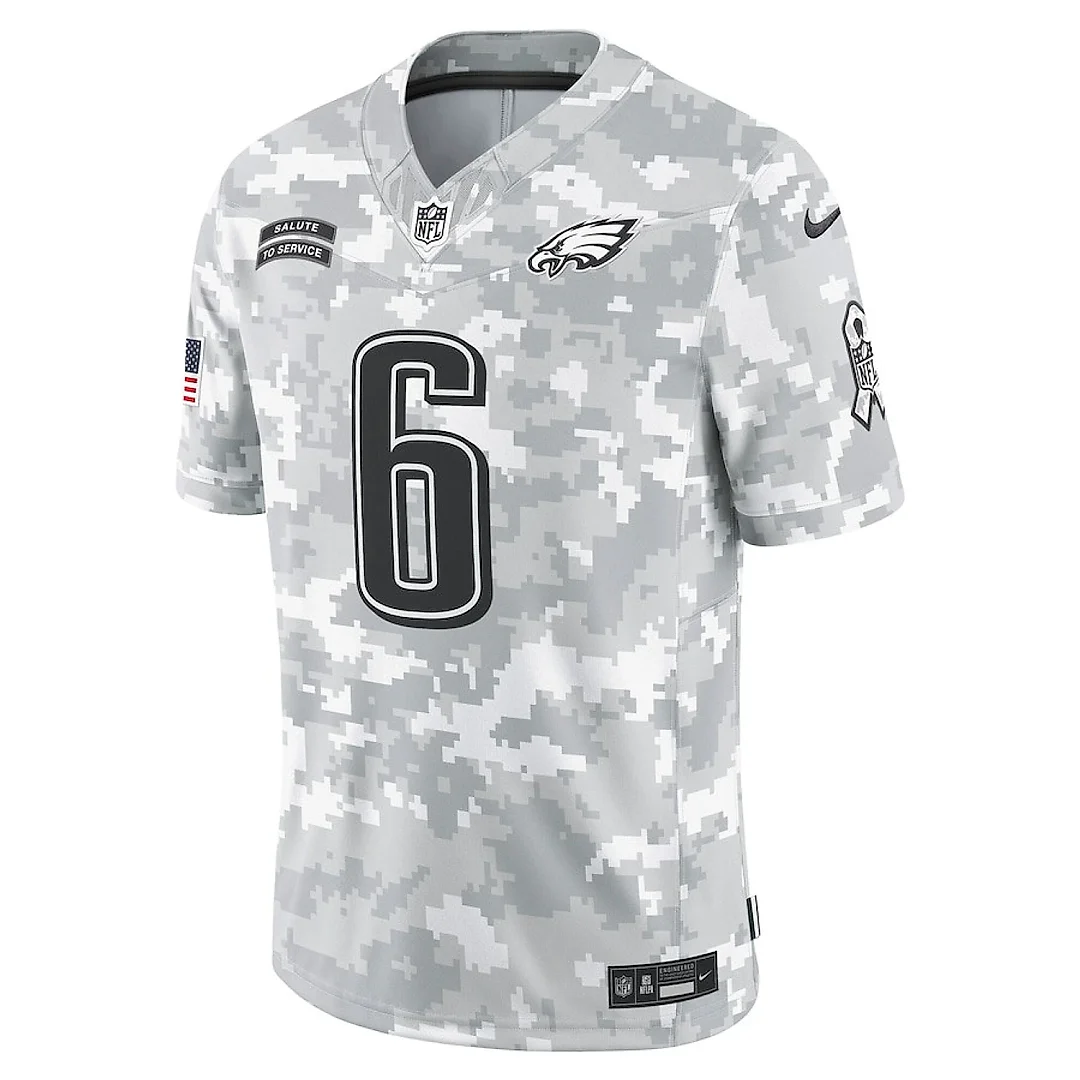 Zennovawear DeVonta Smith 6 Philadelphia Eagles 2024 Salute to Service Limited Men Jersey - Arctic Camo