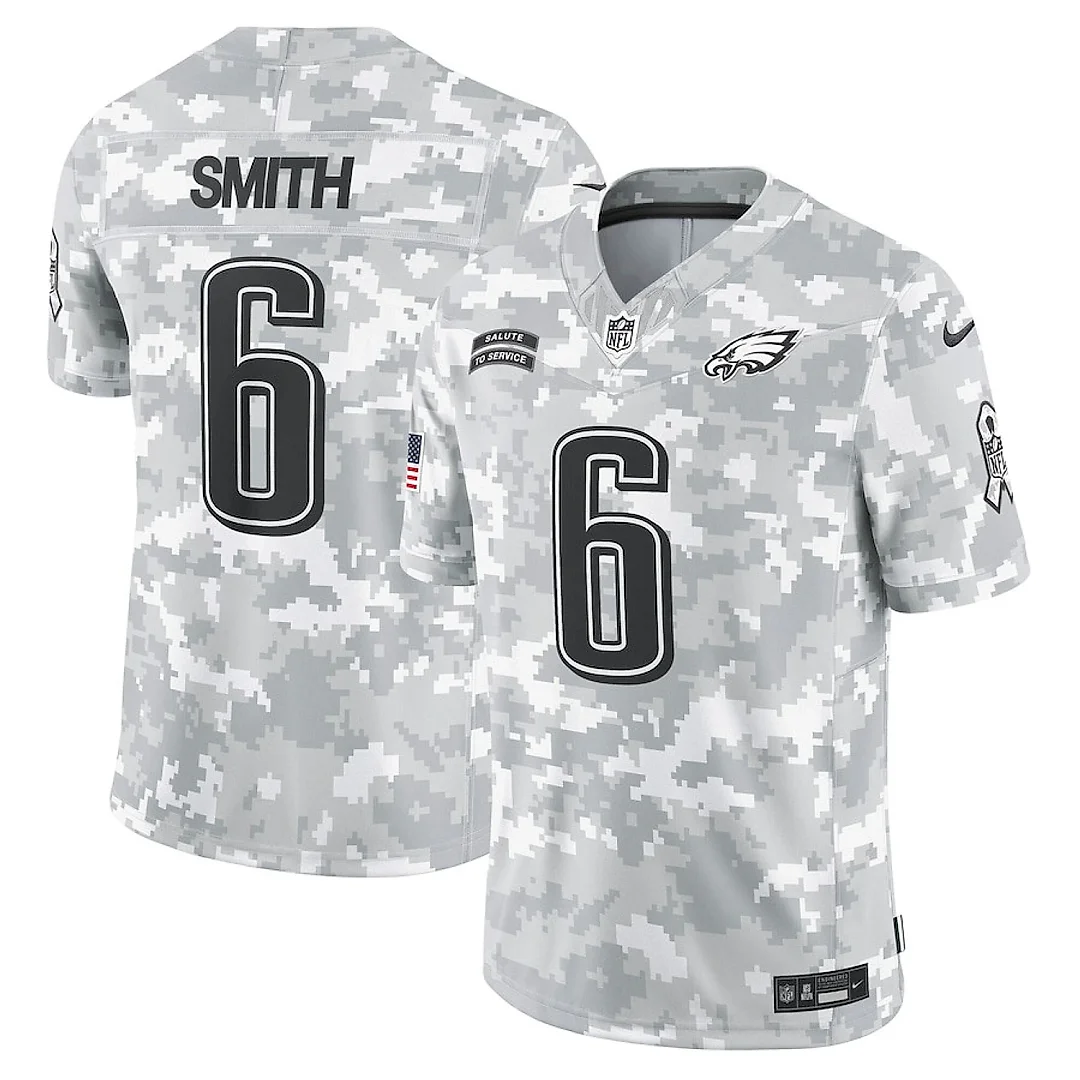 Zennovawear DeVonta Smith 6 Philadelphia Eagles 2024 Salute to Service Limited Men Jersey - Arctic Camo