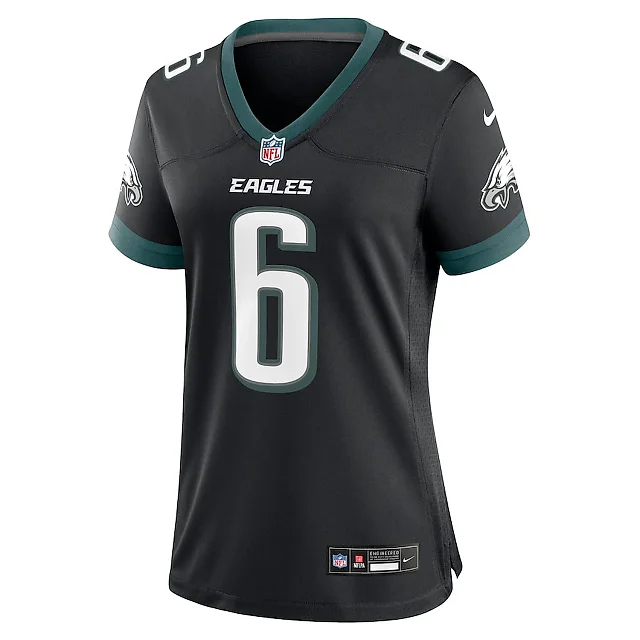 Zennovawear DeVonta Smith 6 Philadelphia Eagles Alternate Game Women Jersey - Black