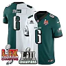 Zennovawear DeVonta Smith 6 Philadelphia Eagles LII-LIX Super Bowl Champions Vapor Limited Jersey - Split