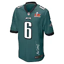 Zennovawear DeVonta Smith 6 Philadelphia Eagles Super Bowl LIX 'New Orleans - A Symphony of Sport' EMBROIDERED Game Men Jersey - Midnight Green