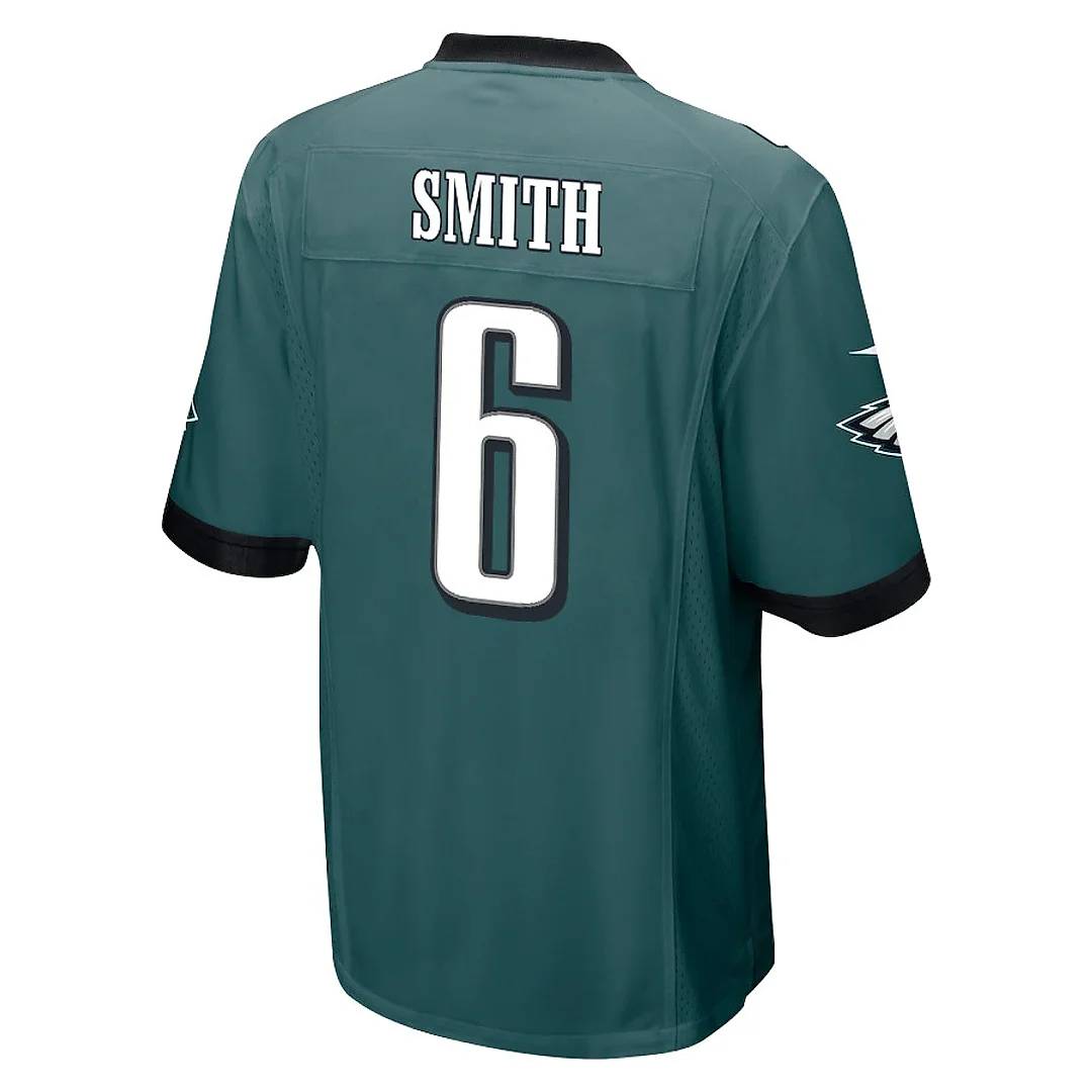 Zennovawear DeVonta Smith 6 Philadelphia Eagles Super Bowl LIX 'New Orleans - The Ultimate Showdown' EMBROIDERED Game Men Jersey - Midnight Green
