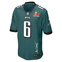 Zennovawear DeVonta Smith 6 Philadelphia Eagles Super Bowl LIX 'New Orleans - Where Passion Ignites' EMBROIDERED Game Men Jersey - Midnight Green