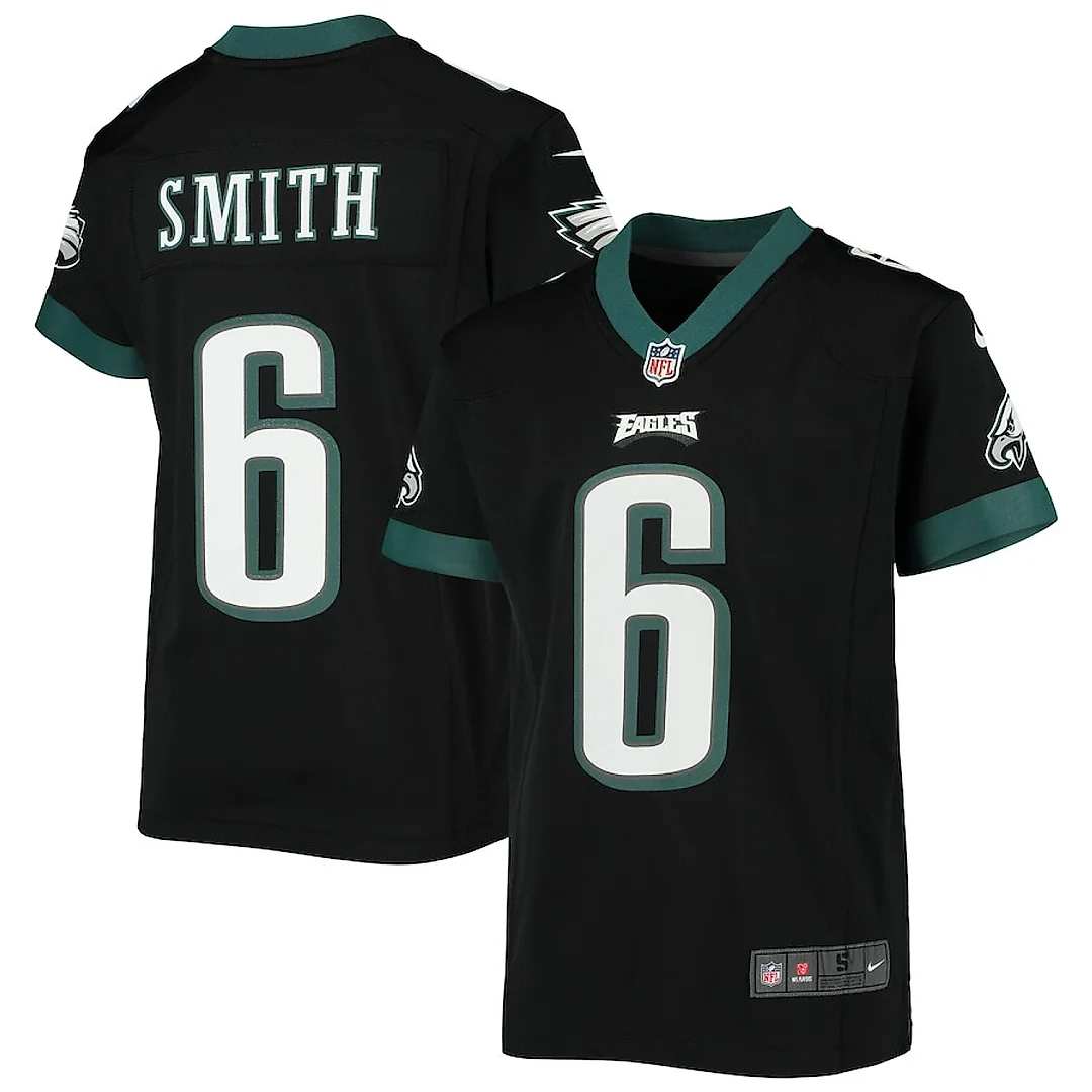 Zennovawear DeVonta Smith 6 Philadelphia Eagles YOUTH Game Jersey - Black