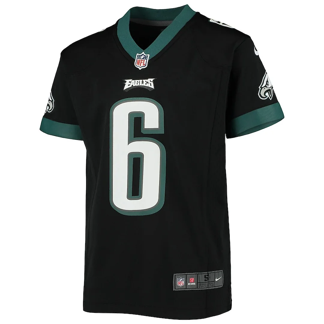 Zennovawear DeVonta Smith 6 Philadelphia Eagles YOUTH Game Jersey - Black
