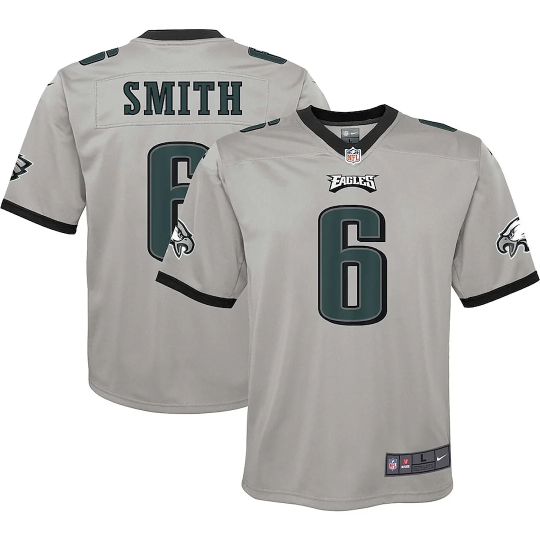 Zennovawear DeVonta Smith 6 Philadelphia Eagles YOUTH Inverted Game Jersey - Silver