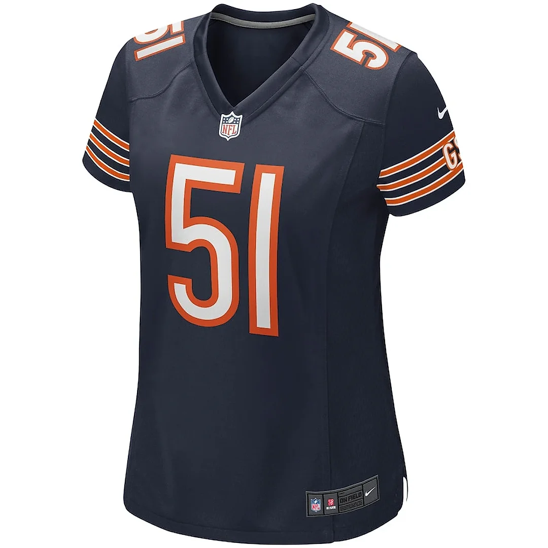 Zennovawear Dick Butkus 51 Chicago Bears Women Game Retired Jersey - Navy