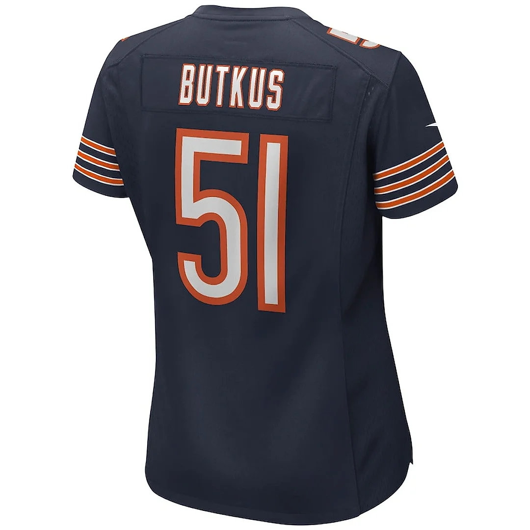 Zennovawear Dick Butkus 51 Chicago Bears Women Game Retired Jersey - Navy