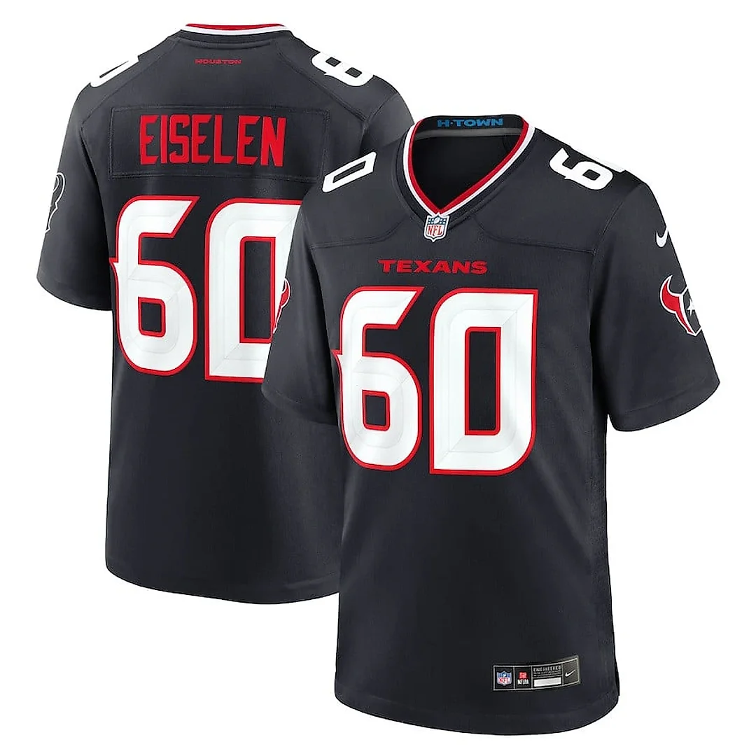 Zennovawear Dieter Eiselen 60 Houston Texans Team Game Men Jersey - Navy