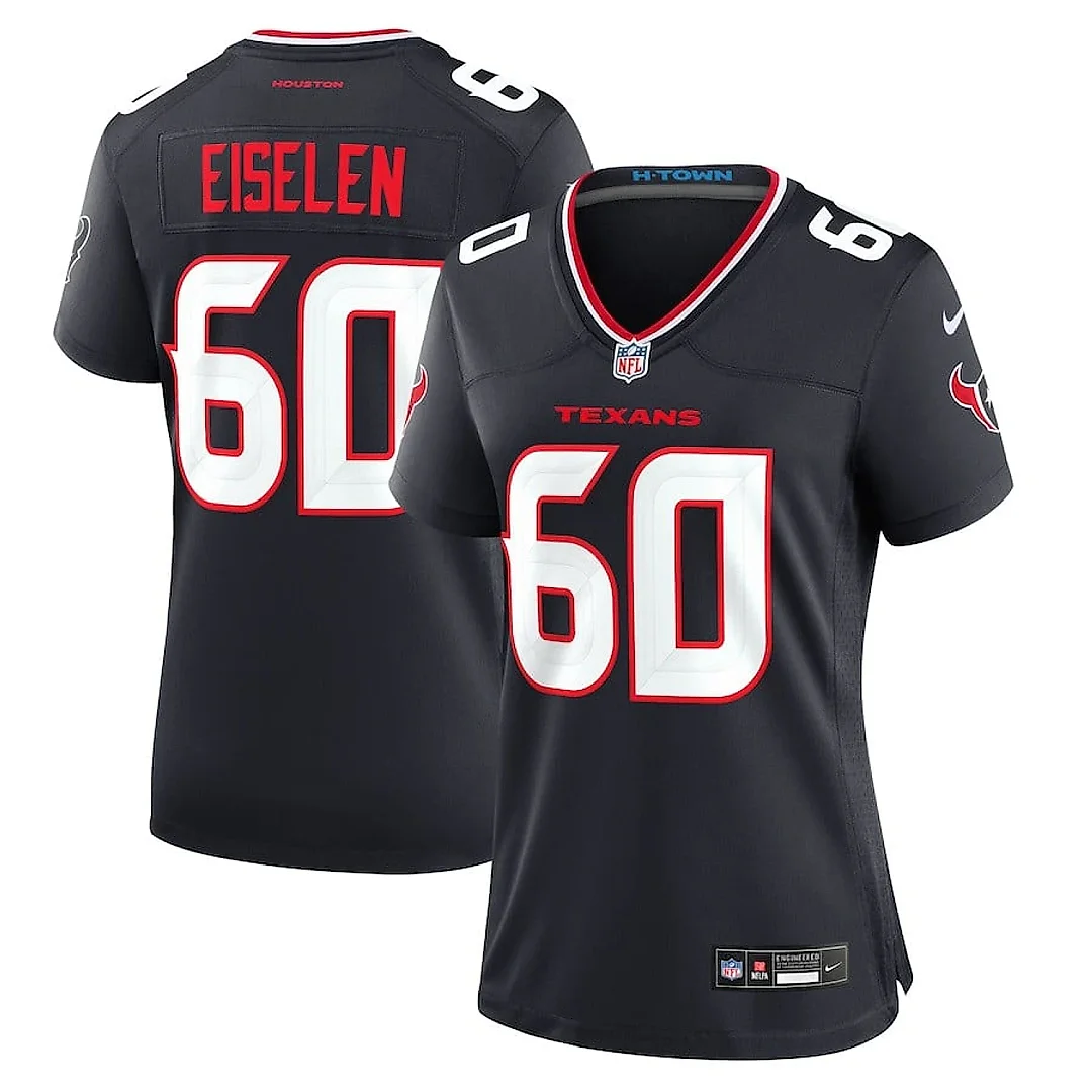 Zennovawear Dieter Eiselen 60 Houston Texans Women's Team Game Jersey - Navy