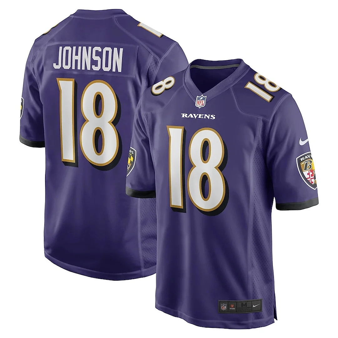 Zennovawear Diontae Johnson 18 Baltimore Ravens Player Game Men Jersey - Purple