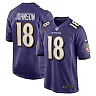 Zennovawear Diontae Johnson 18 Baltimore Ravens Player Game Men Jersey - Purple