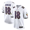 Zennovawear Diontae Johnson 18 Baltimore Ravens Player Game Men Jersey - White