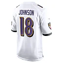 Zennovawear Diontae Johnson 18 Baltimore Ravens Player Game Men Jersey - White