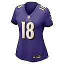 Zennovawear Diontae Johnson 18 Baltimore Ravens Women's Player Game Jersey - Purple