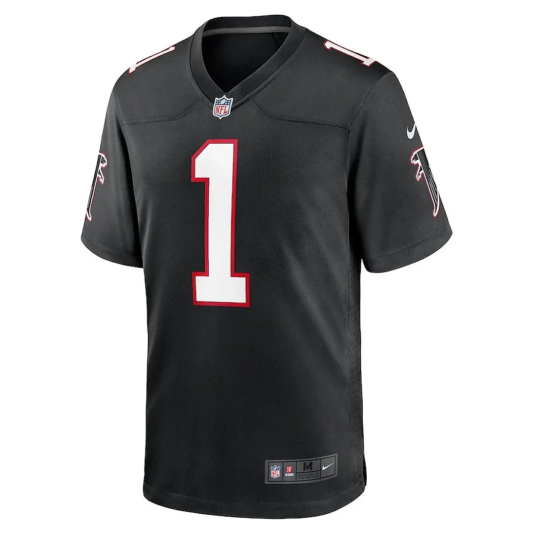 Zennovawear Dirty Birds 1 Atlanta Falcons Men Throwback Game Jersey - Black