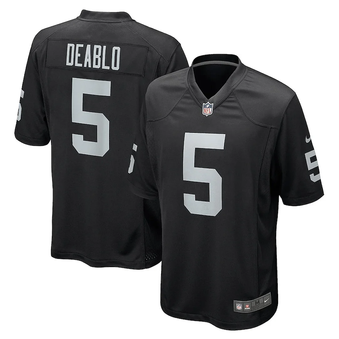 Zennovawear Divine Deablo 5 Las Vegas Raiders Men Game Jersey - Black