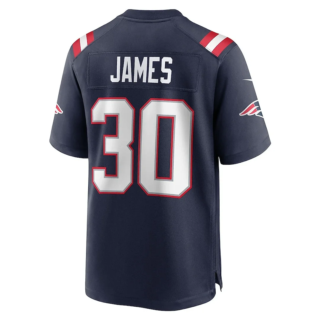 Zennovawear D.J. James 30 New England Patriots Team Game Men Jersey - Navy