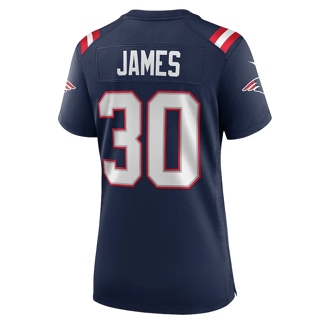 Zennovawear D.J. James 30 New England Patriots Women's Team Game Jersey - Navy