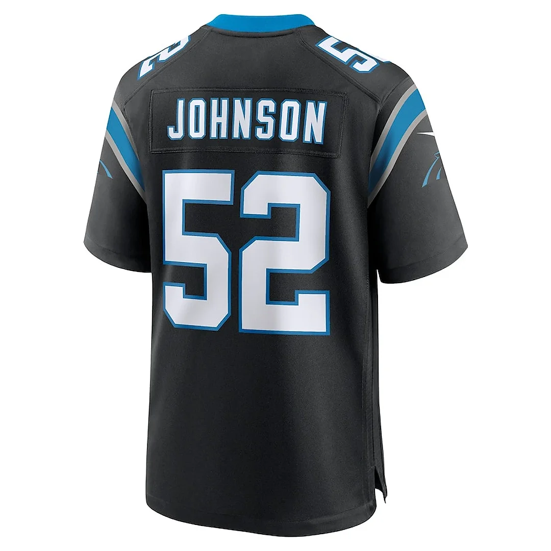 Zennovawear DJ Johnson 52 Carolina Panthers Game Men Jersey - Black