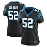 Zennovawear DJ Johnson 52 Carolina Panthers Women's Game Jersey - Black
