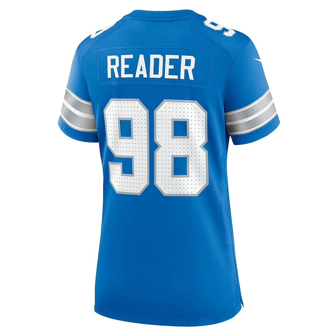 Zennovawear D.J. Reader 98 Detroit Lions Women Team Game Jersey - Blue