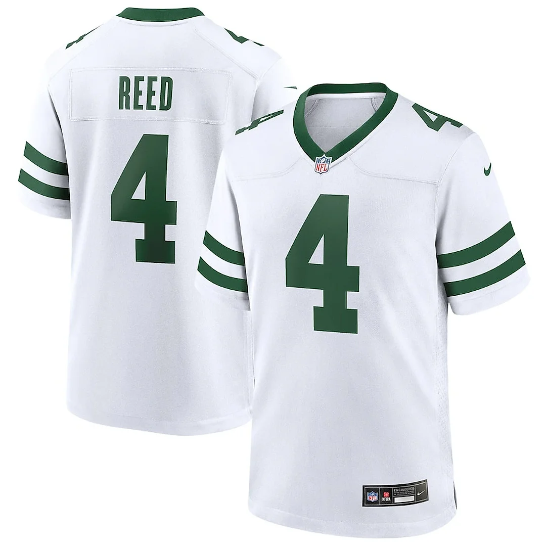 Zennovawear D.J. Reed 4 New York Jets Game Men Jersey - Legacy White