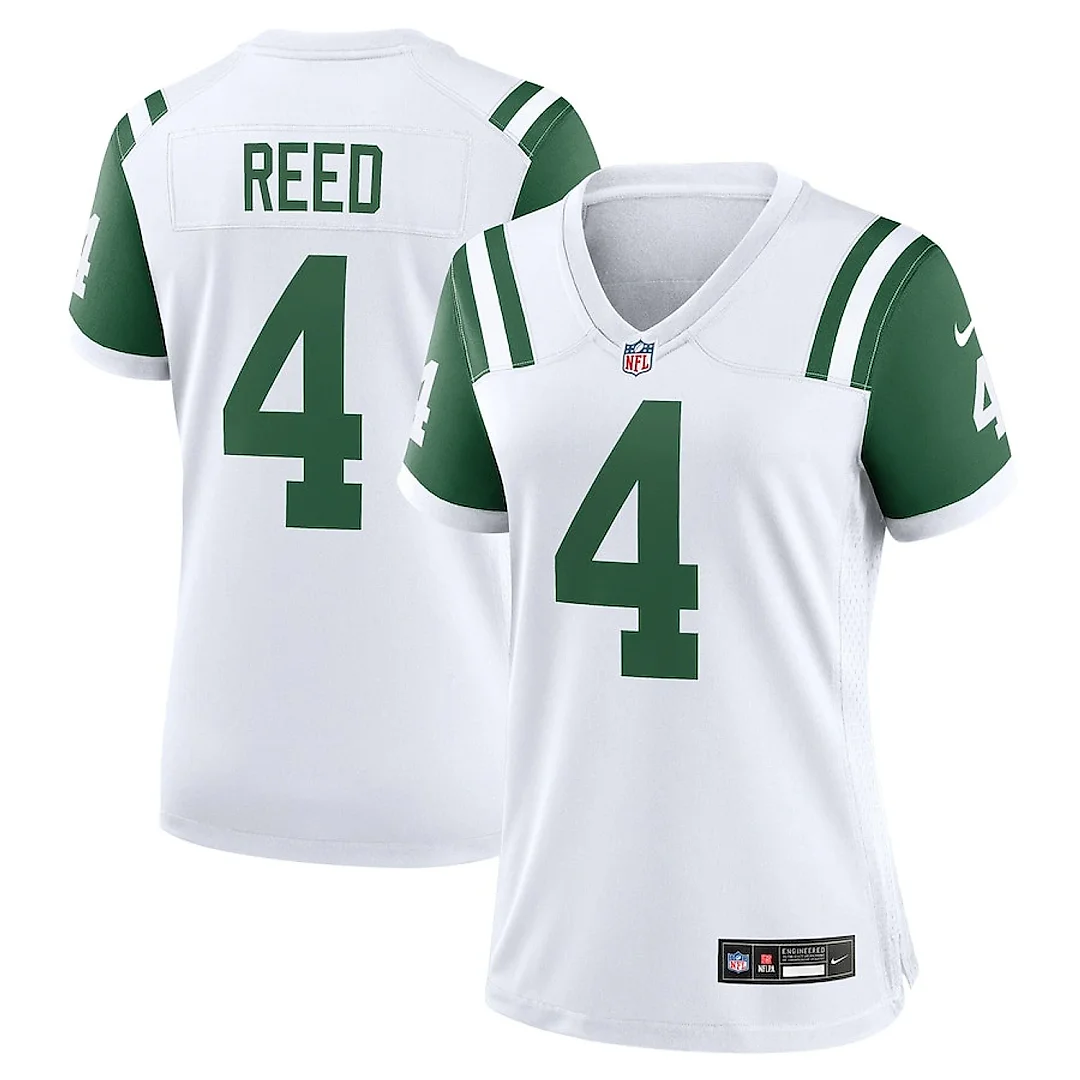 Zennovawear D.J. Reed 4 New York Jets Women's Classic Alternate Game Jersey - White