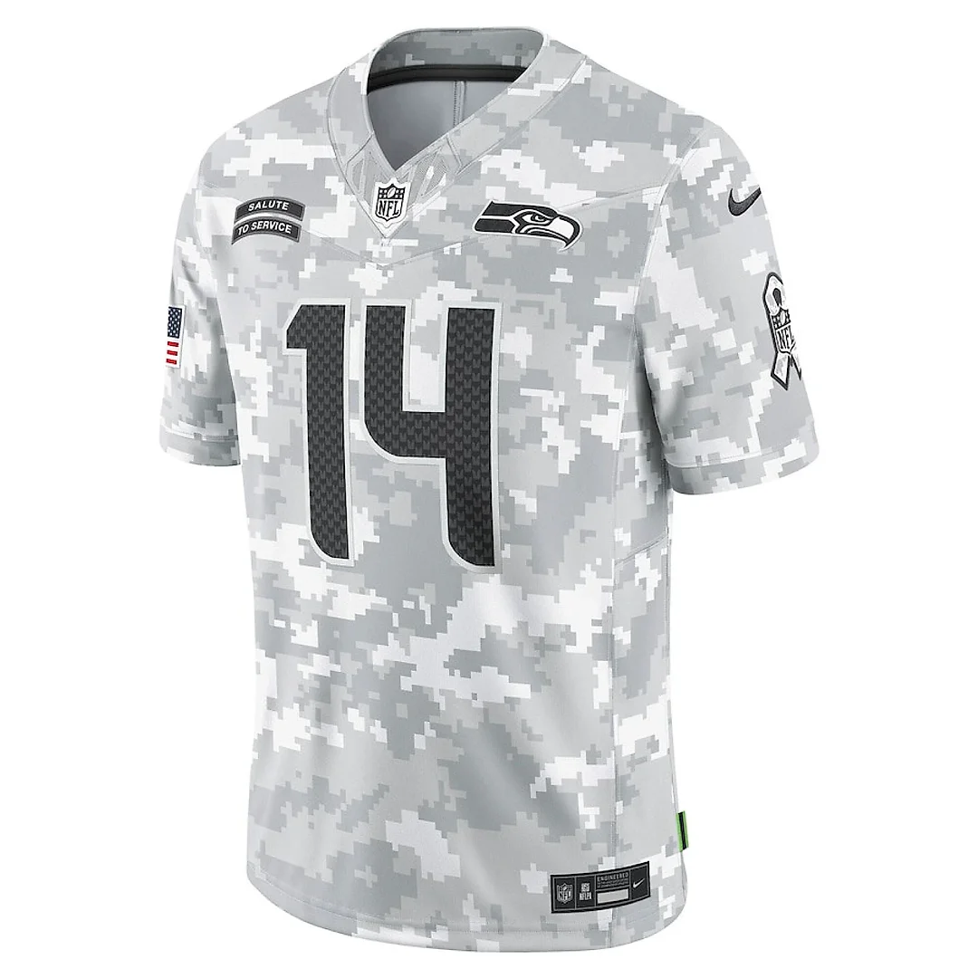 Zennovawear DK Metcalf 14 Seattle Seahawks 2024 Salute to Service Limited Men Jersey - Arctic Camo