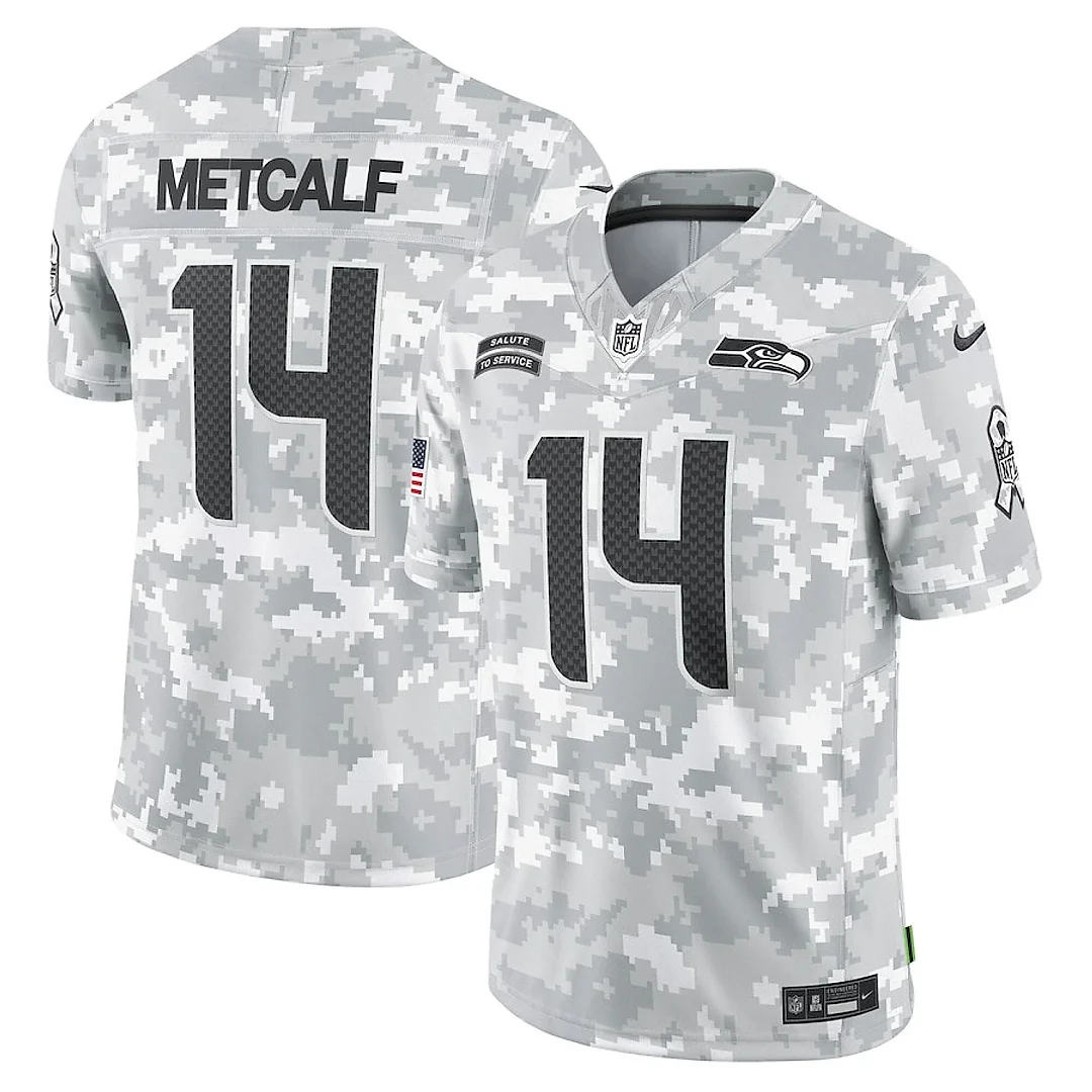 Zennovawear DK Metcalf 14 Seattle Seahawks 2024 Salute to Service Limited Men Jersey - Arctic Camo