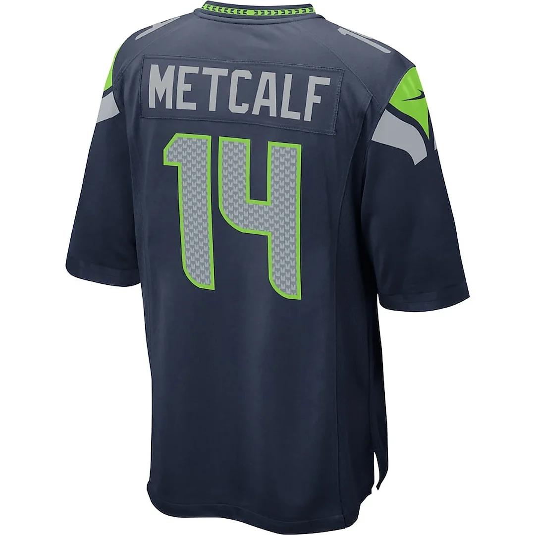 Zennovawear DK Metcalf 14 Seattle Seahawks Men Game Jersey - College Navy