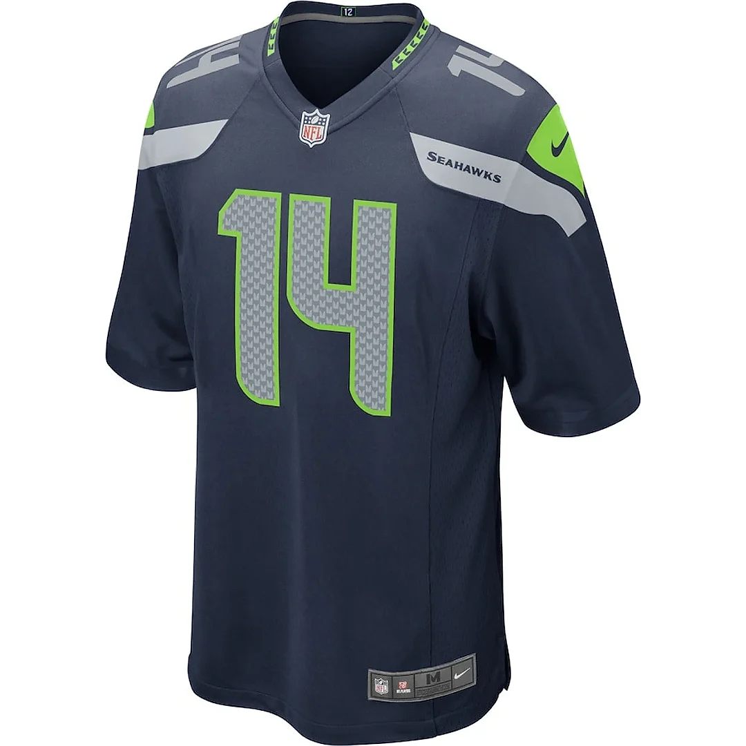 Zennovawear DK Metcalf 14 Seattle Seahawks Men Game Jersey - College Navy
