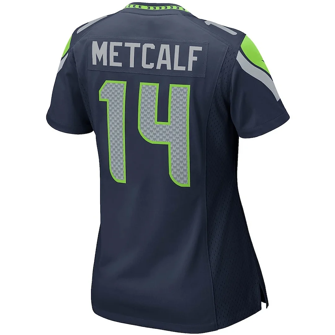 Zennovawear DK Metcalf 14 Seattle Seahawks Women Game Jersey - College Navy