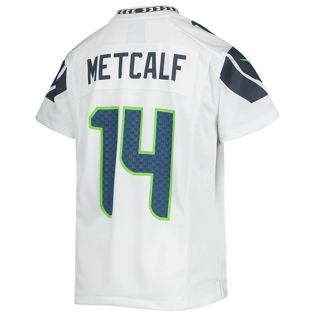 Zennovawear DK Metcalf 14 Seattle Seahawks YOUTH Game Jersey - White