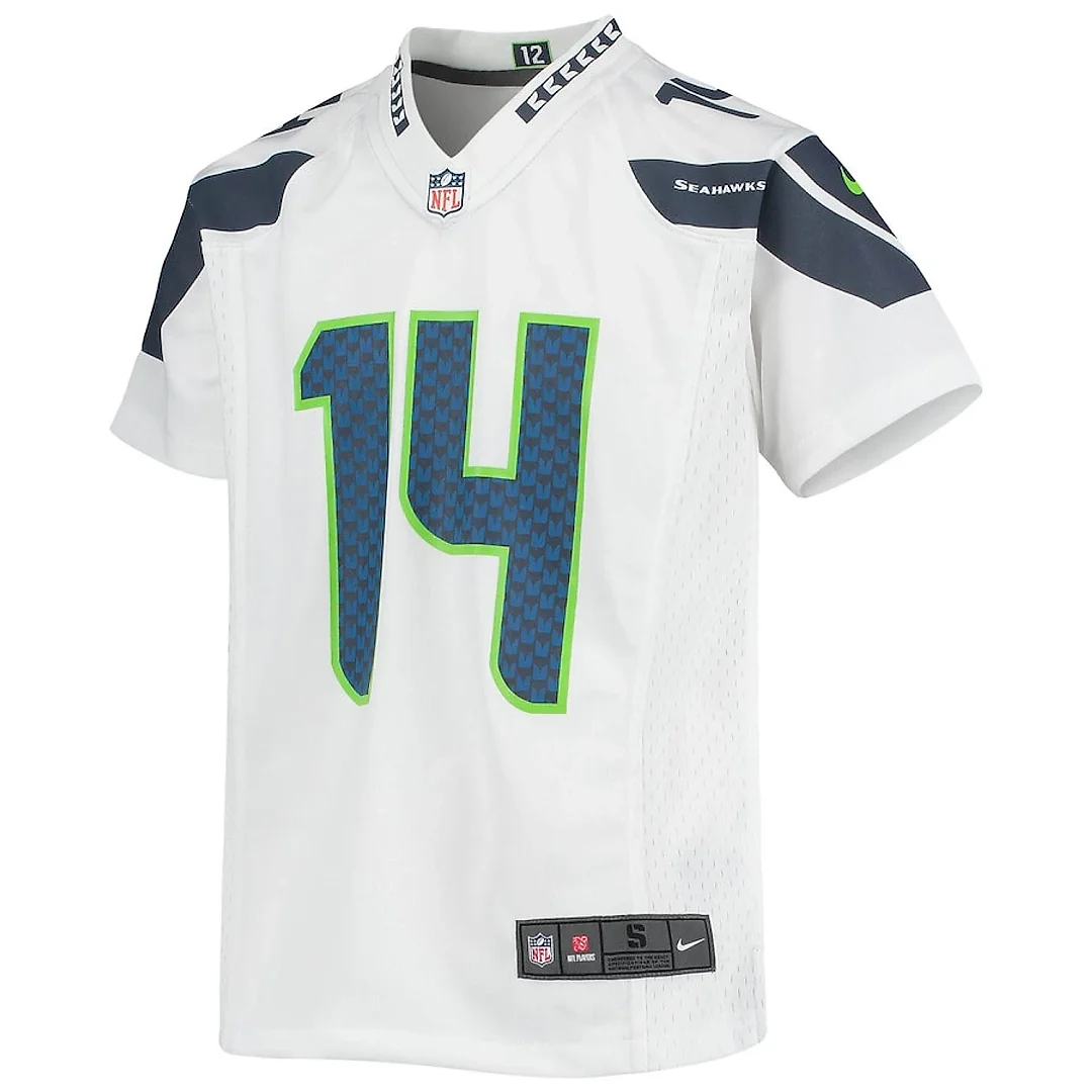 Zennovawear DK Metcalf 14 Seattle Seahawks YOUTH Game Jersey - White